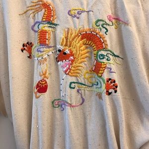 Health silk kimono embroidered dragon.